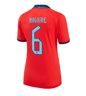Anglia Harry Maguire #6 Koszulka Wyjazdowych Kobiety MŚ 2022 Krótki Rękaw